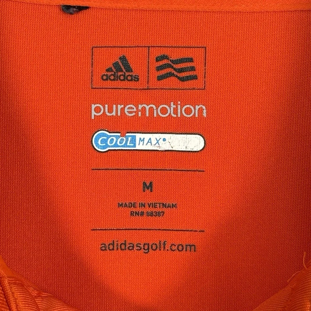 ADIDAS puremotion Golf Polo Men's Medium (44 x 27 in) Bright Orange Athletic‎